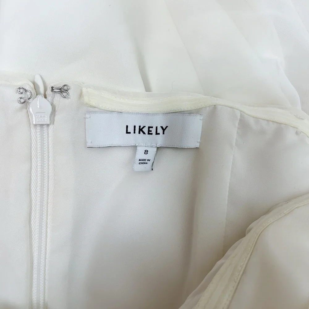 Likely Marley Bow Mini Dress in White